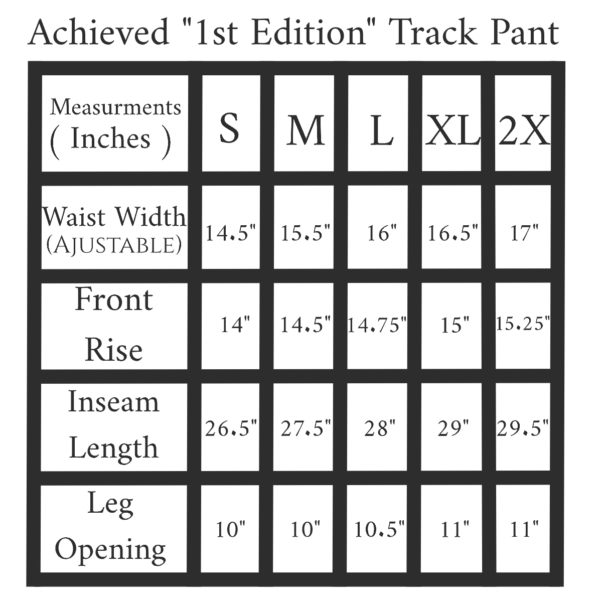 Achieved “1st Edition” Track Pant (Straight Leg)